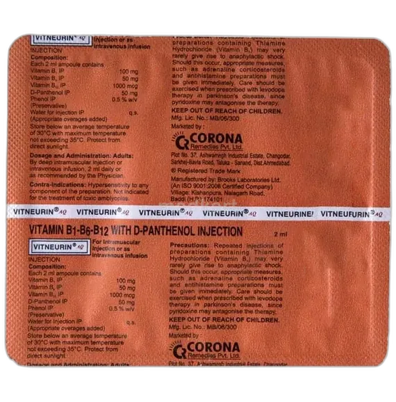 vitneurin aq injection 2 ml